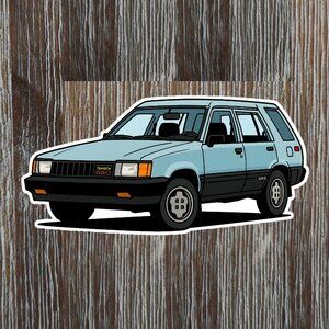 TOYOTA TERCEL 4WD 3rd generation 1986-1990 Vinyl Sticker